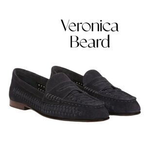 VERONICA BEARD Woven Penny Loafer Indigo Blue Sz 8